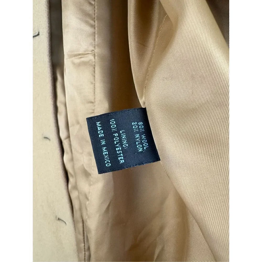 Reaction Kenneth Cole Women's Brown Single Breasted Overcoat Jacket Size 12